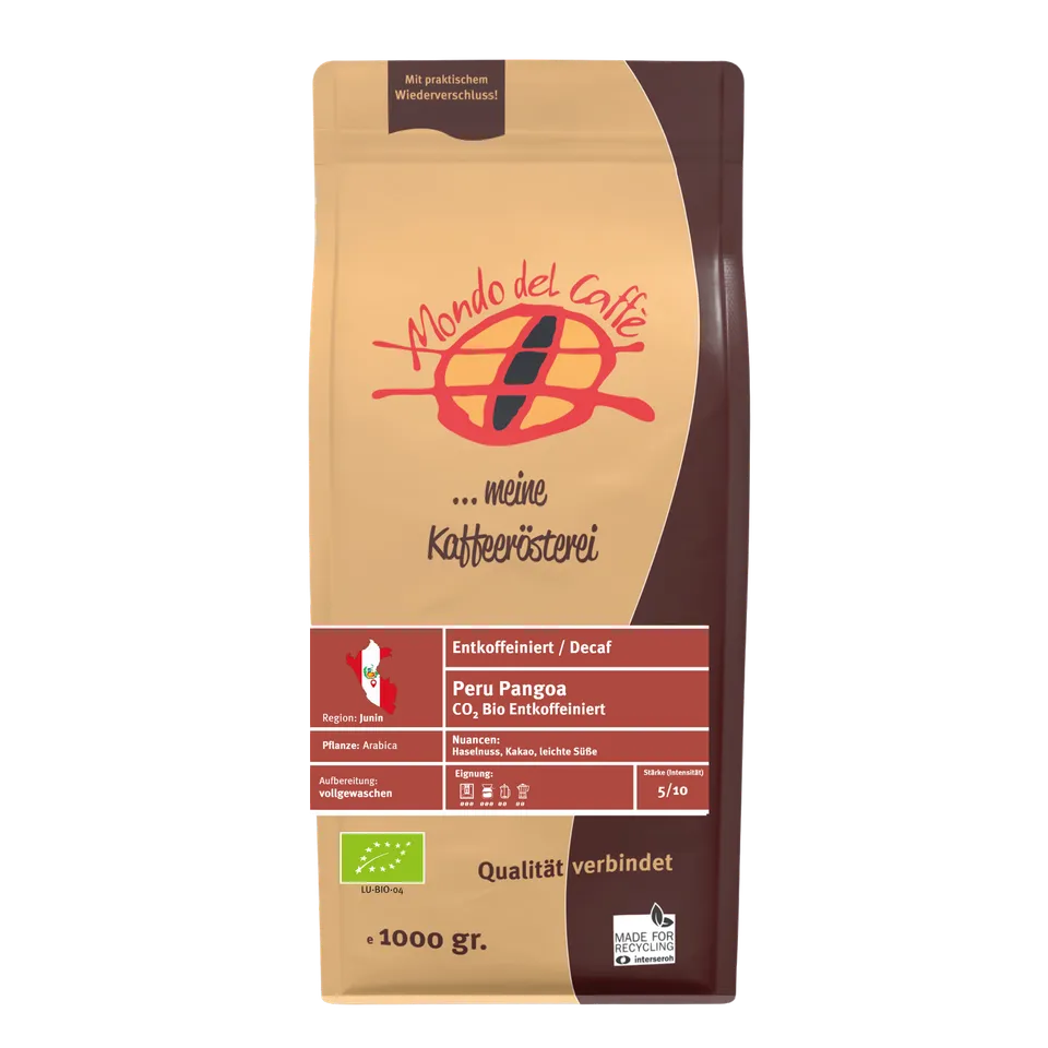 Mondo del Caffè Peru Pangoa Kaffee entkoffeiniert 350 g