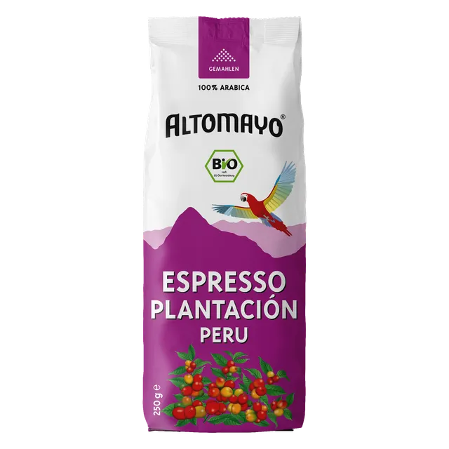 Altomayo Bio-Espresso Plantación Peru Espresso gemahlen 250 g
