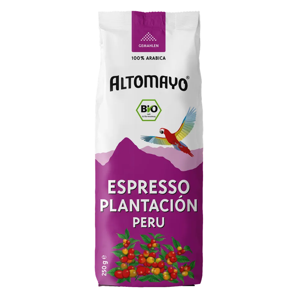 Altomayo Bio-Espresso Plantación Peru Espresso gemahlen 250 g
