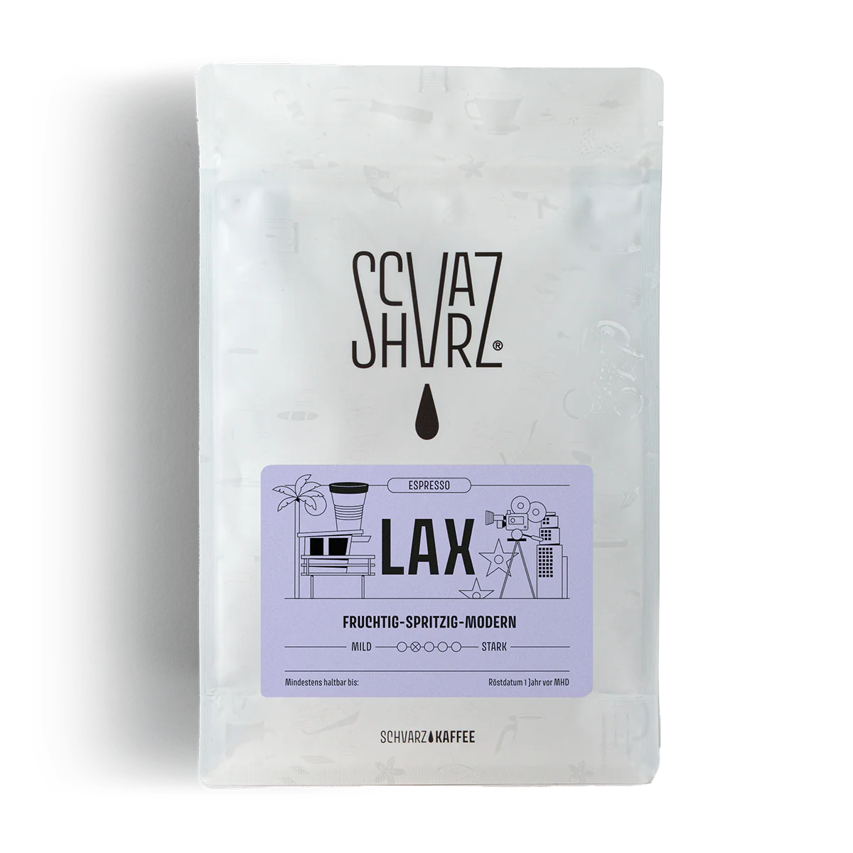 Schvarz LAX Espresso Kaffeebohnen 350 g fruchtig hell