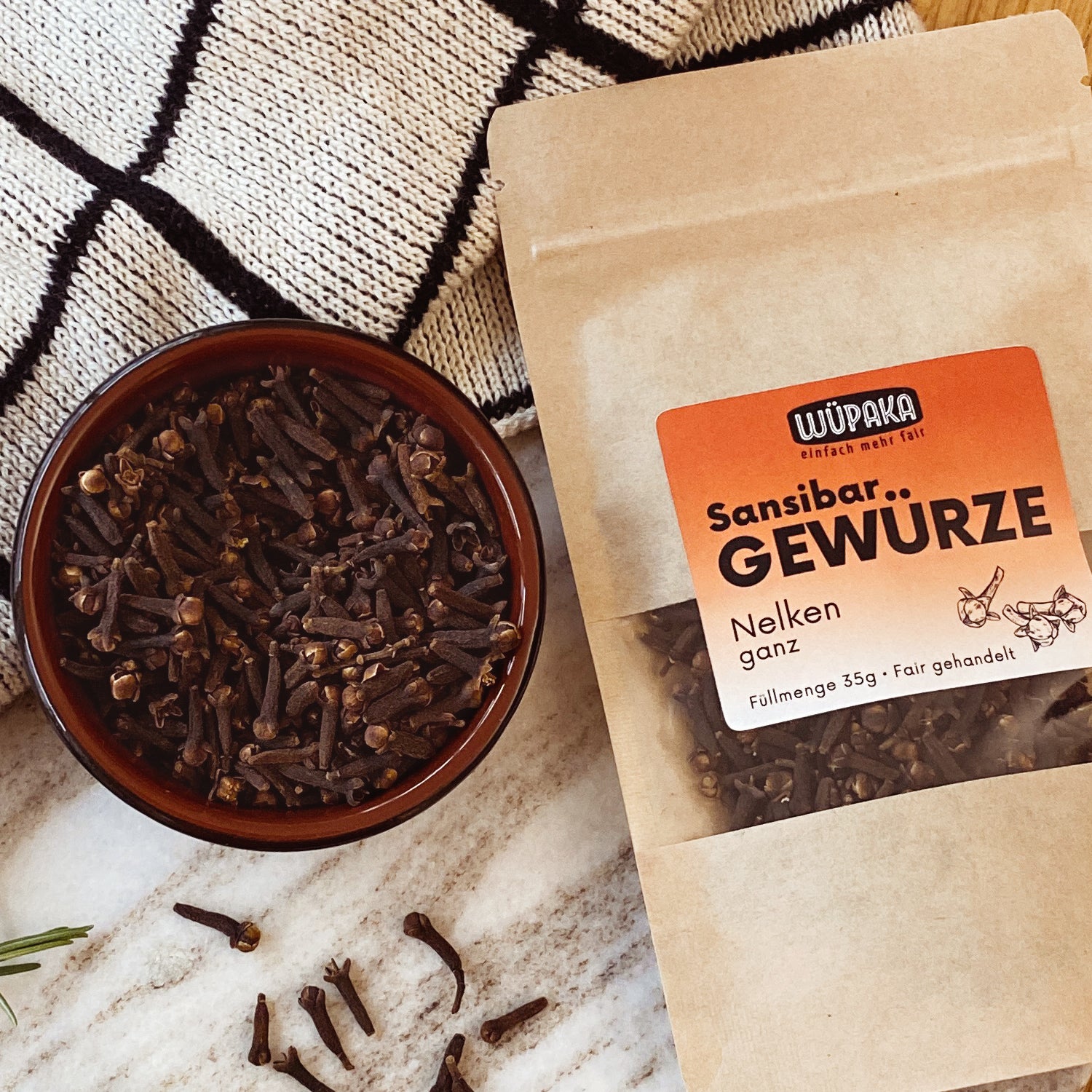 WÜPAKA Gewürznelken ganz Sansibar 35 g fair gehandelt