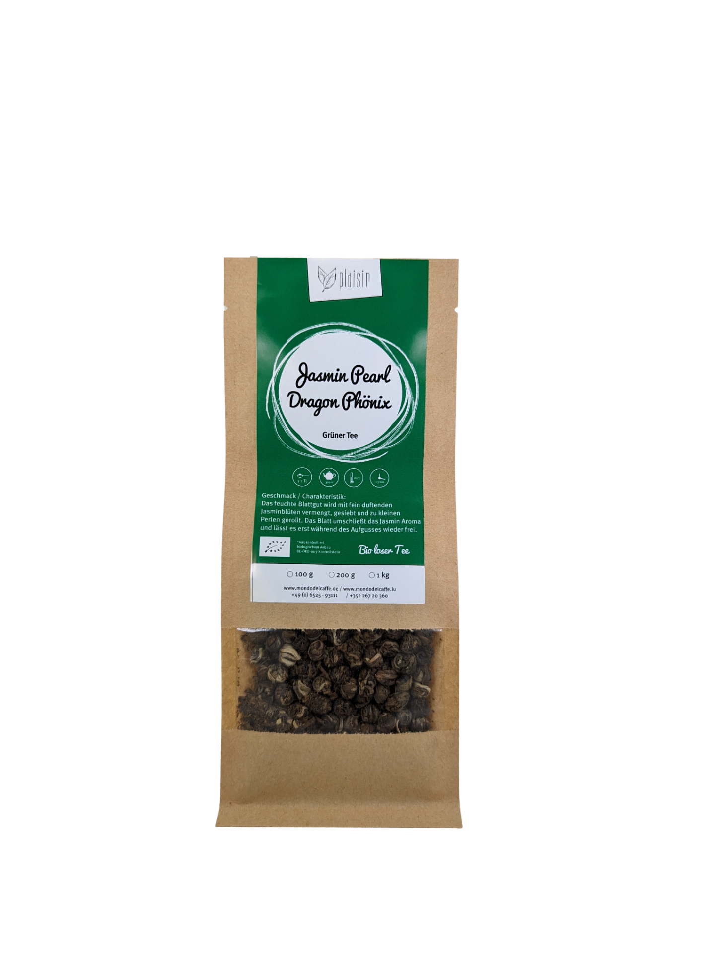 Mondo del Caffè Feinkost Jasmin Pearl Special Dragon Phönix Bio Tee 100 g
