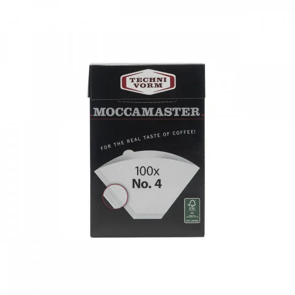 Moccamaster Filterpapiere weiß Nr. 4 100 Stück Kaffeefilter