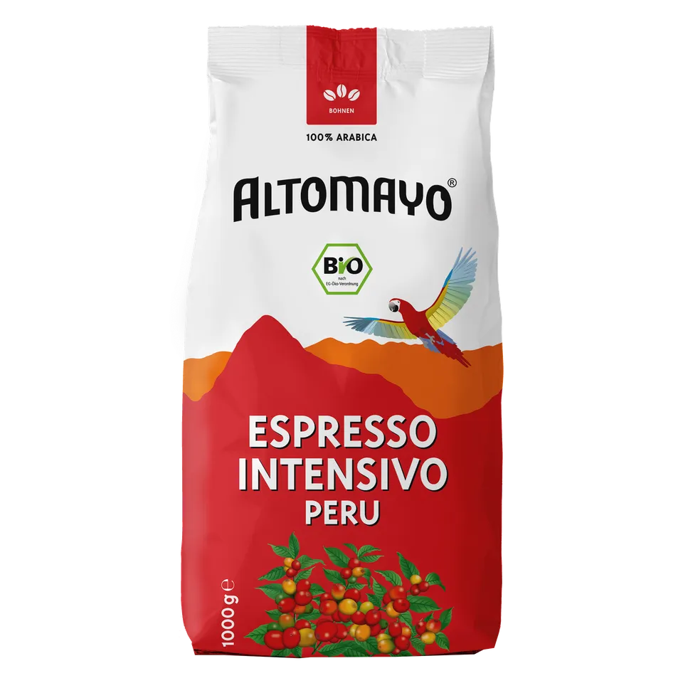 Altomayo Bio-Espresso Intensivo Peru Bohnen 1000 g intensiv
