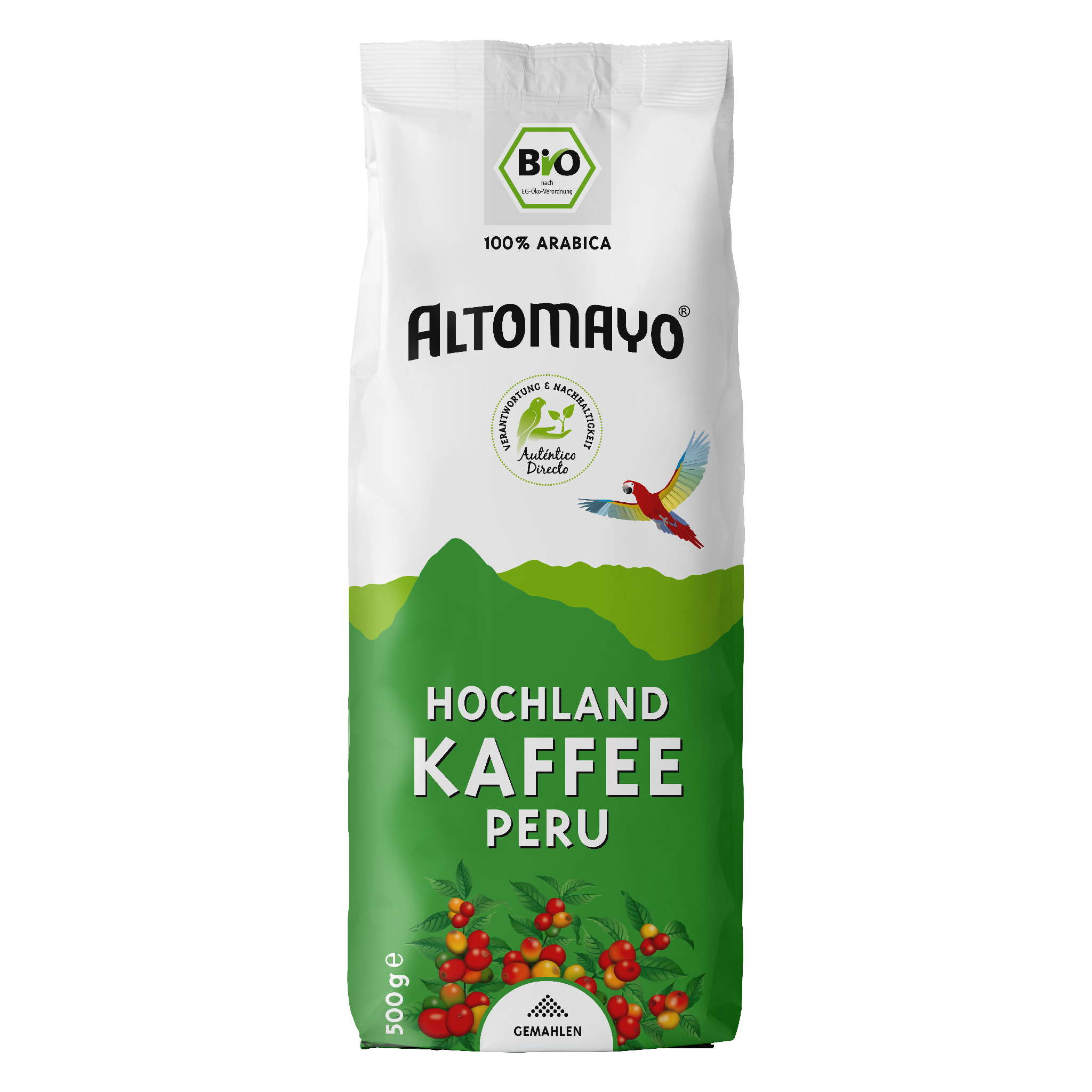 Altomayo Bio-Kaffee Hochland Peru Filterkaffee gemahlen 500 g