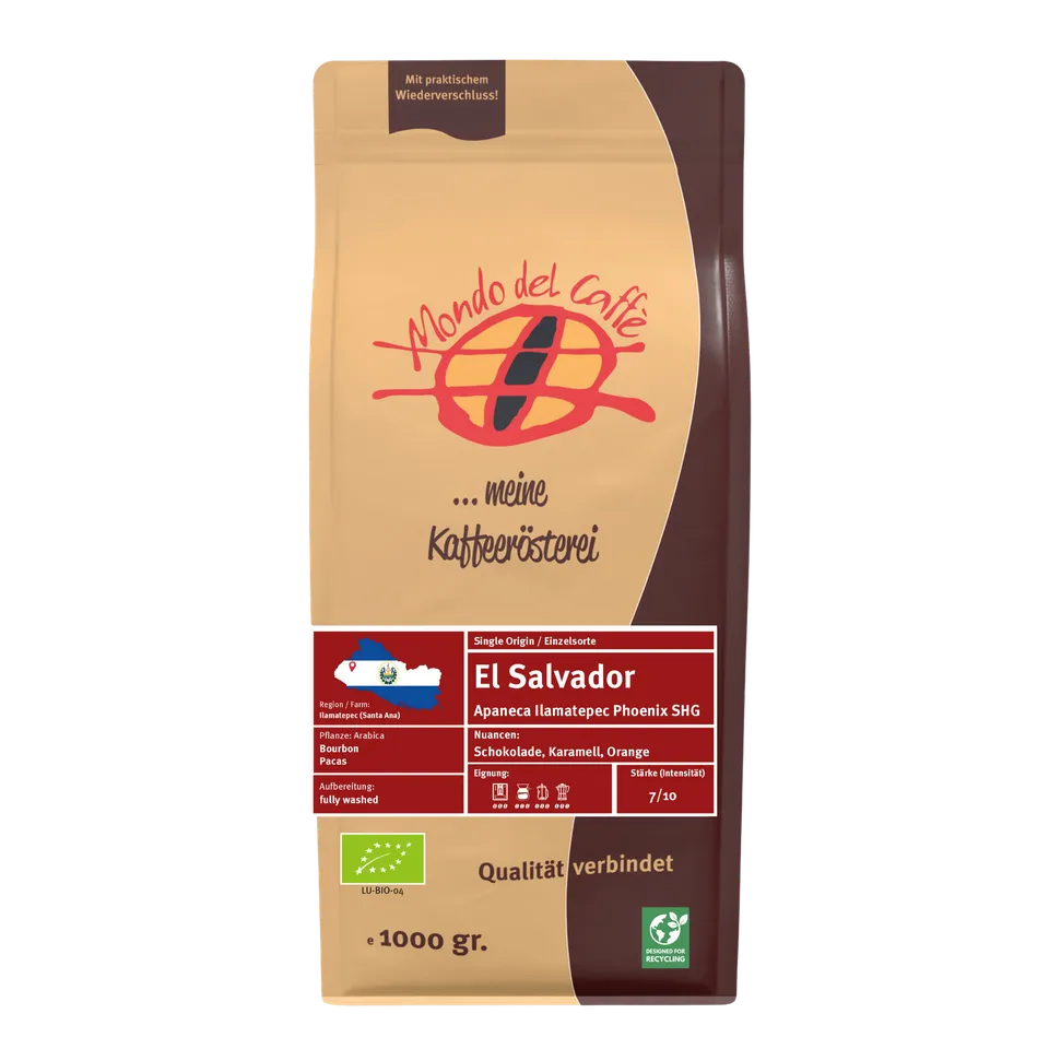 Mondo del Caffè El Salvador Kaffee 1kg ganze Bohne