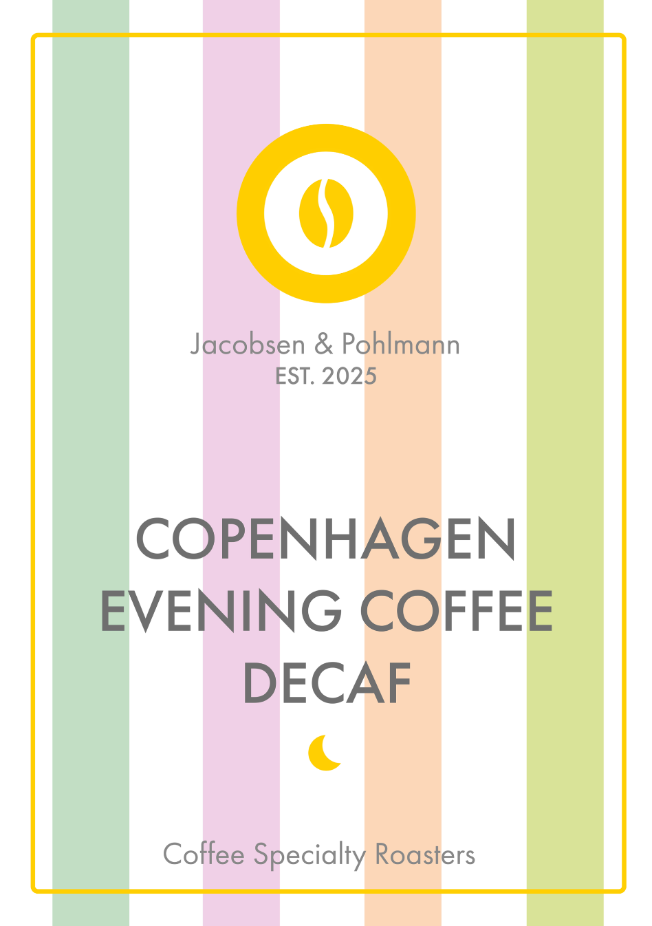Jacobsen & Pohlmann Copenhagen Evening Decaf Espresso 250g Bohne