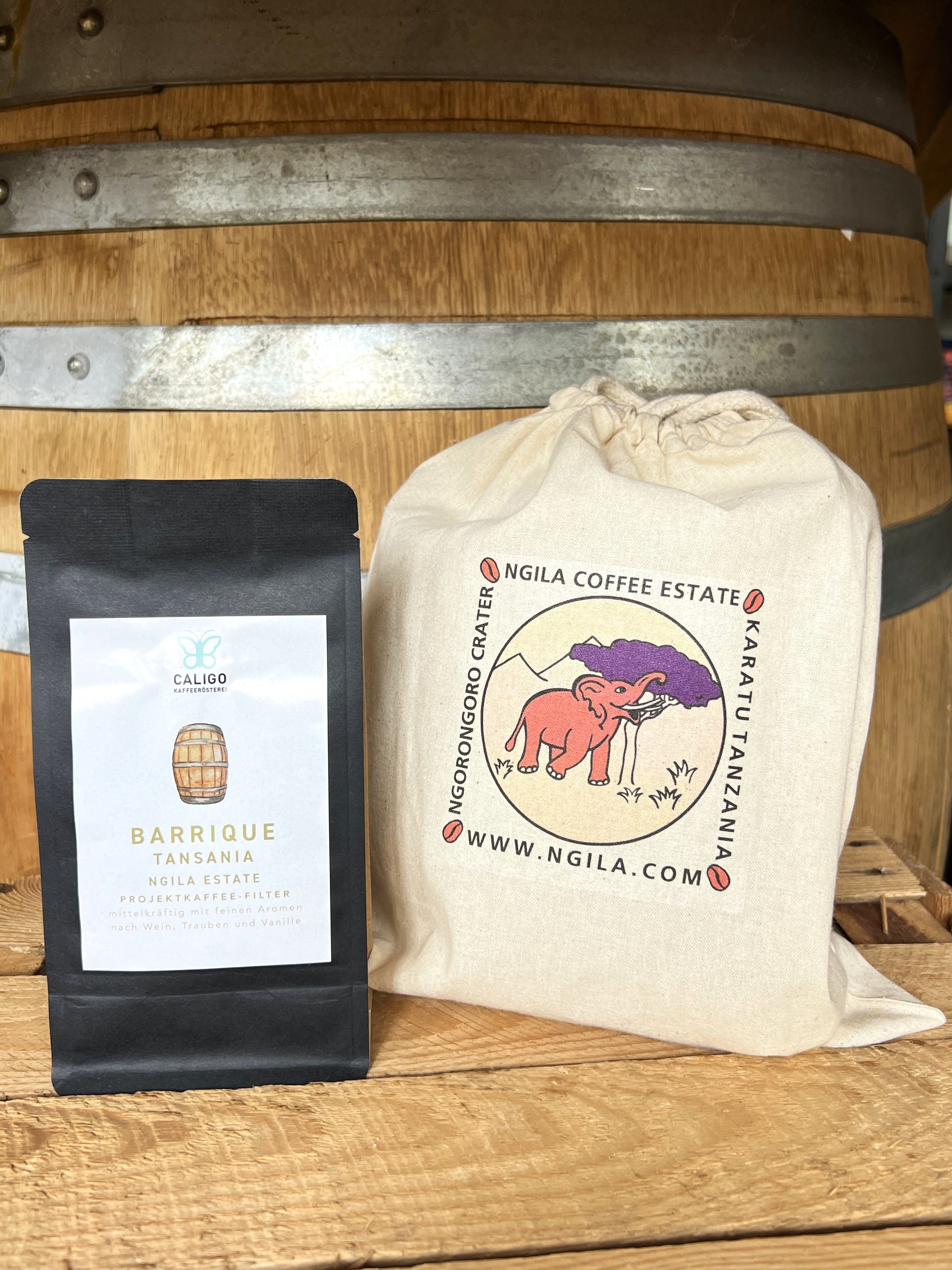Caligo PROJEKTKAFFEE Barrique Tansania Filterkaffee 100g Bohnen Beere
