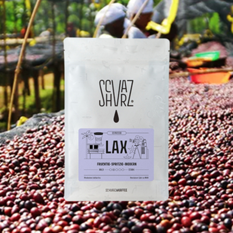 Schvarz LAX Espresso Kaffeebohnen 350 g fruchtig hell