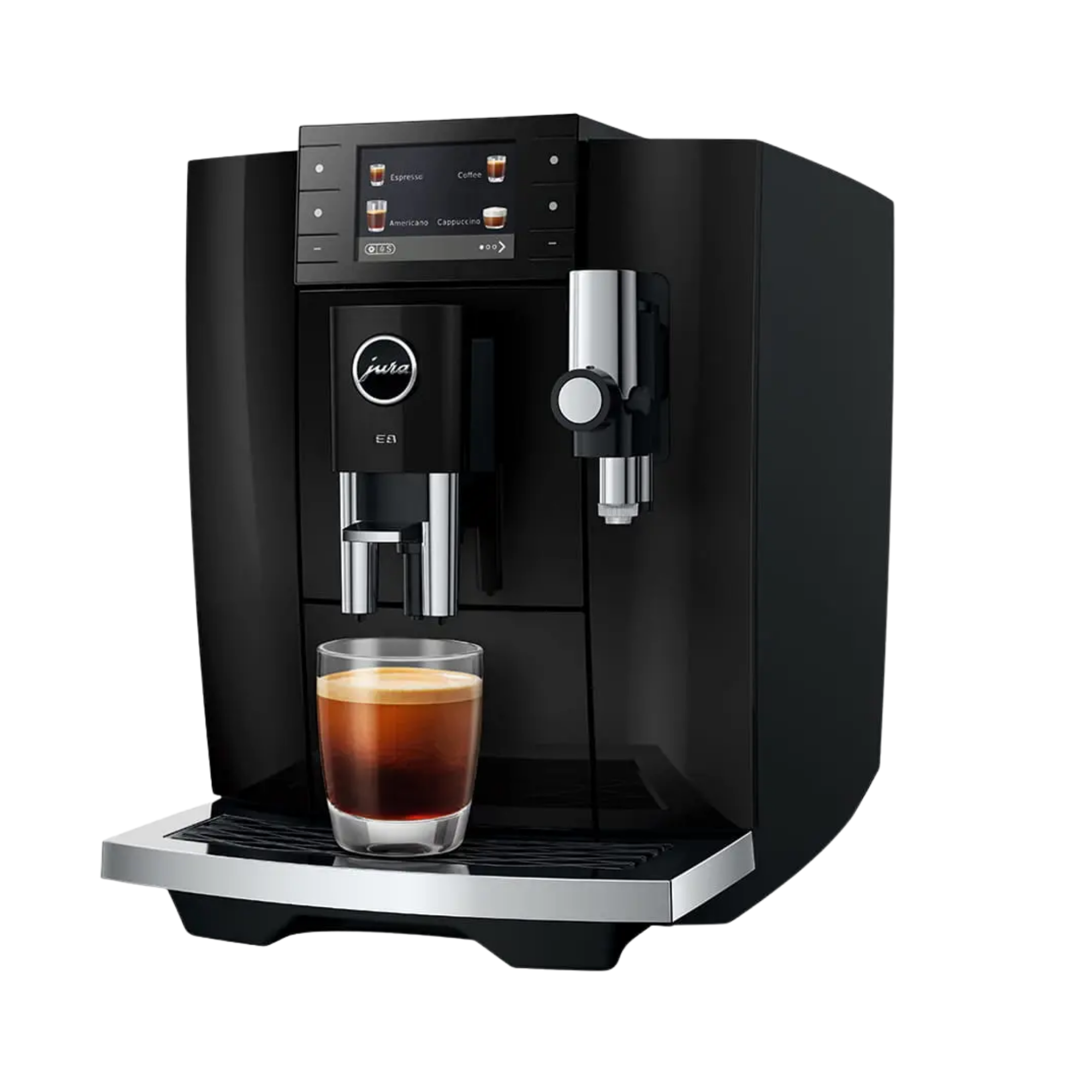 Jura E8 Kaffeevollautomat Midnight Silver 27 Spezialitäten