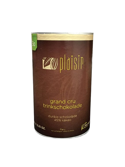Plaisir dunkle Trinkschokolade Bio Kakao 350gr.