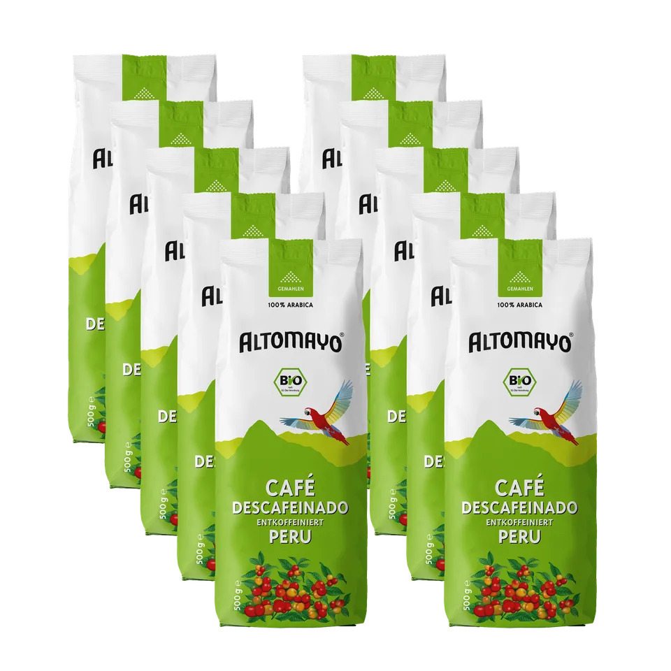 Altomayo Bio-Café Descafeinado gemahlen 10 x 500 g koffeinfrei