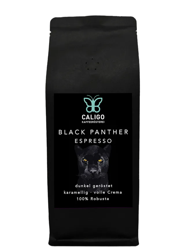 Caligo Black Panther Espresso 250g Bohnen Robusta kräftig