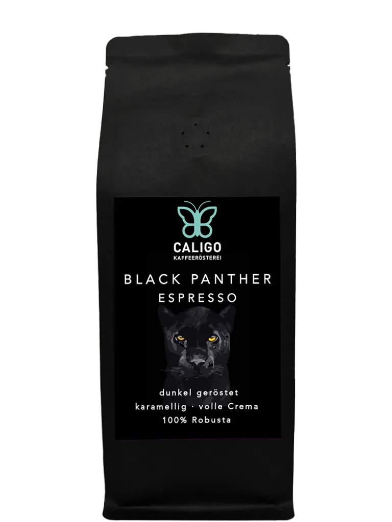 Caligo Black Panther Espresso 250g Bohnen Robusta kräftig