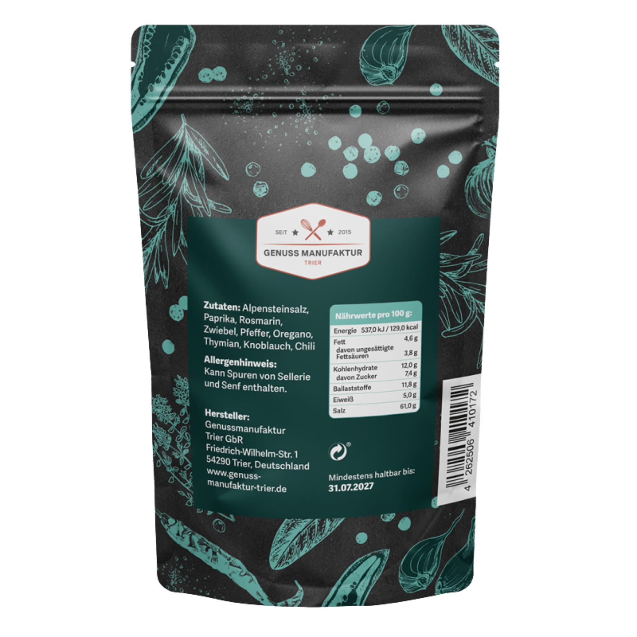 Mondo del Caffè Feinkost Mediterran Gewürzmischung 100 g Beutel