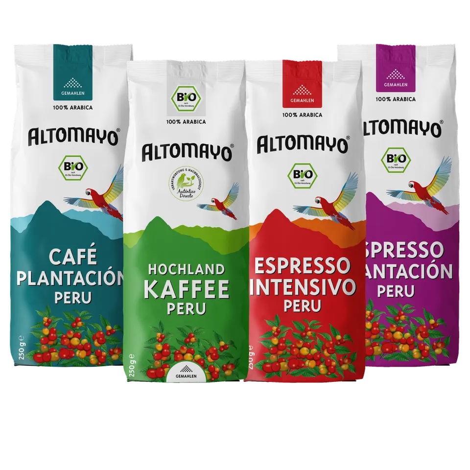 Altomayo Probierset Espresso Filterkaffee 250 g gemahlen