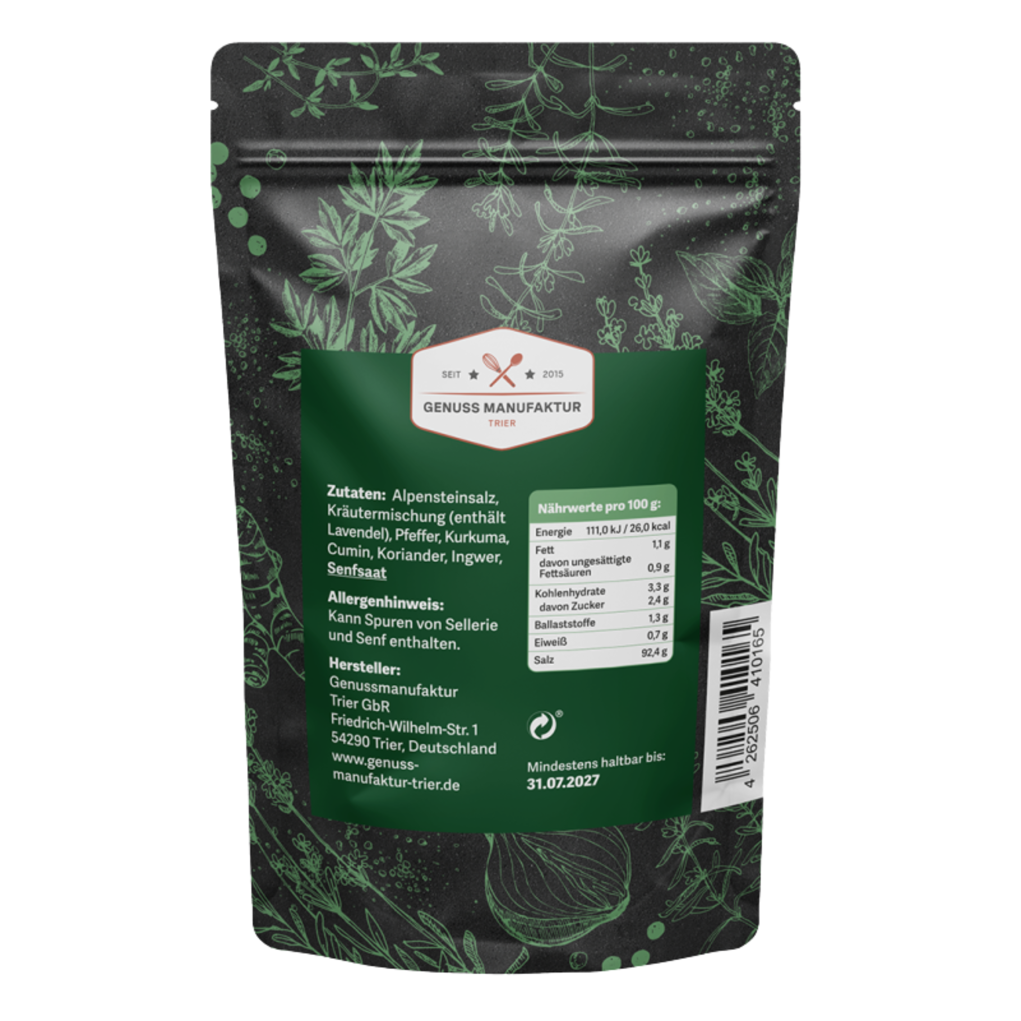 Mondo del Caffè Feinkost Kräutersalz Provence 150g Dose mediterran