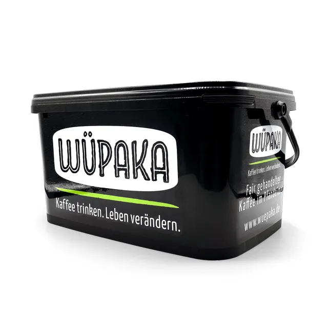 WÜPAKA Bukoba Espresso ganze Bohne 2kg Pfandeimer