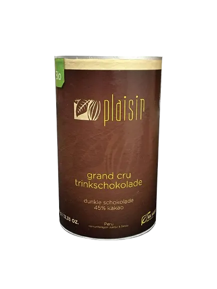 Plaisir dunkle Trinkschokolade Bio Kakao 350gr.