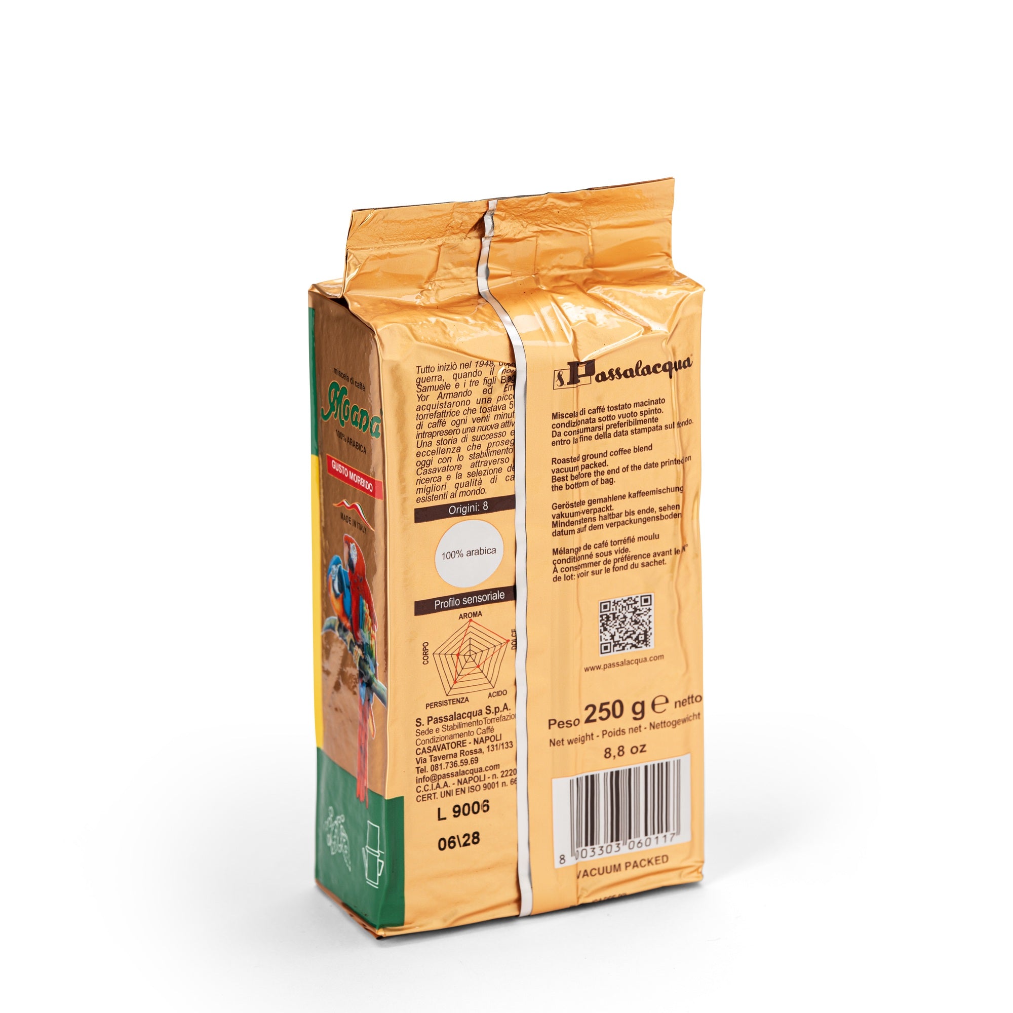 Passalacqua Moana Espresso gemahlen 250 g 100% Arabica