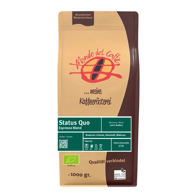 Status Quo Bio Espresso 100% Arabica 350 g Bohne