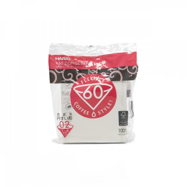 Hario V60 Papierfilter 02 100 Stück weiß