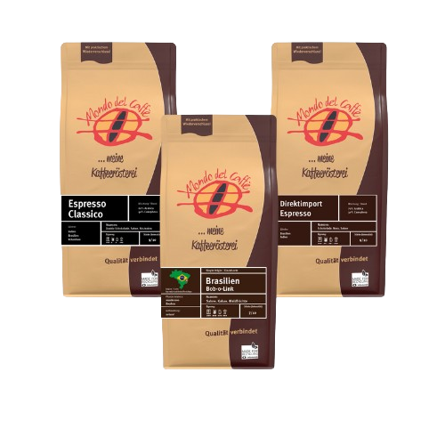 Mondo del Caffè Espresso Probierset ganze Bohnen 3x350 g