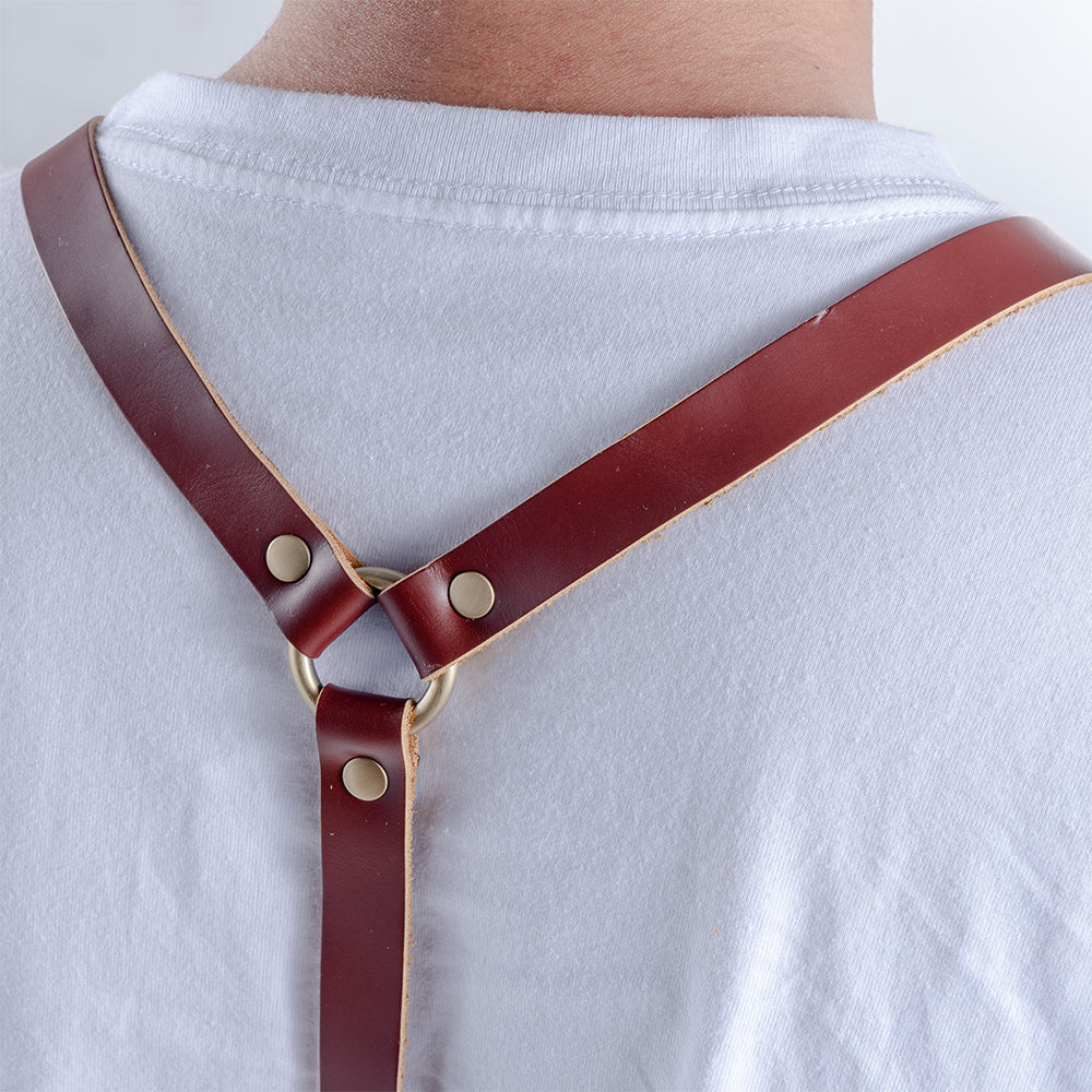 Mondo del Caffè Barista Buddy Schürze Jeans Leder 73x59