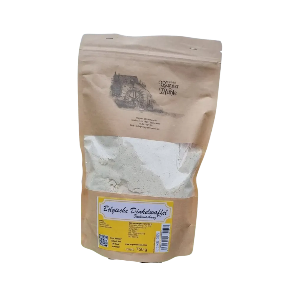 Wagner Mühle Belgische Dinkelwaffeln Backmischung 750g