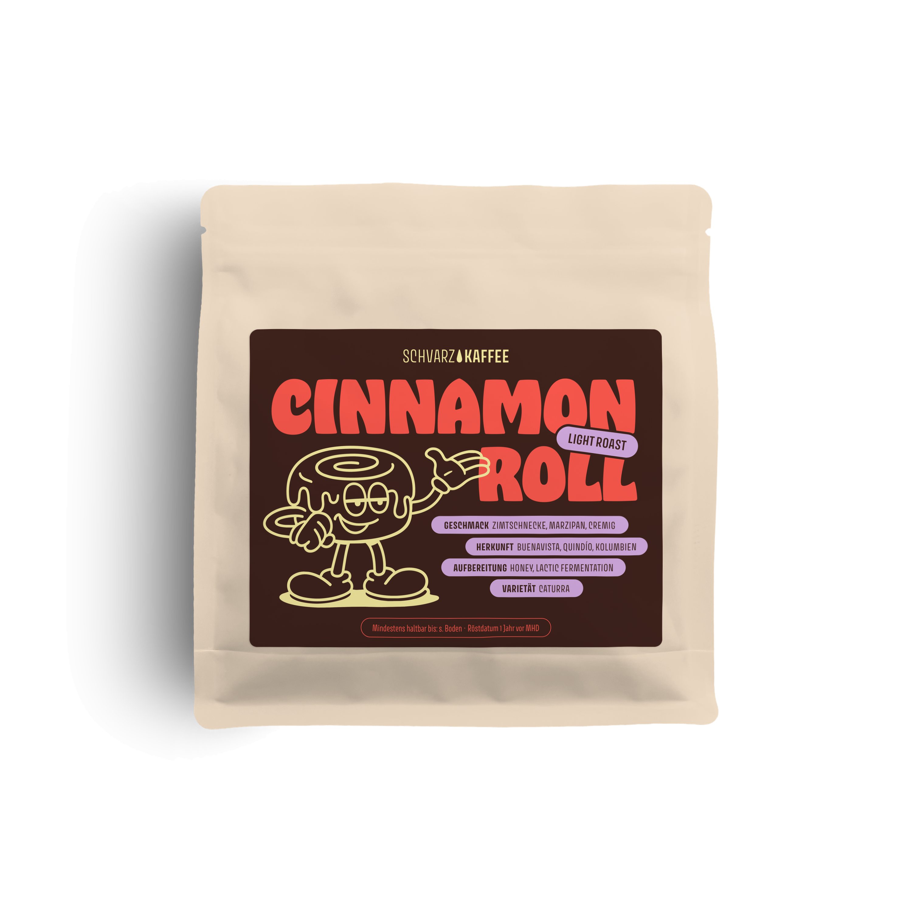 Schvarz Cinnamon Roll Filterkaffee Bohnen 250 g süß