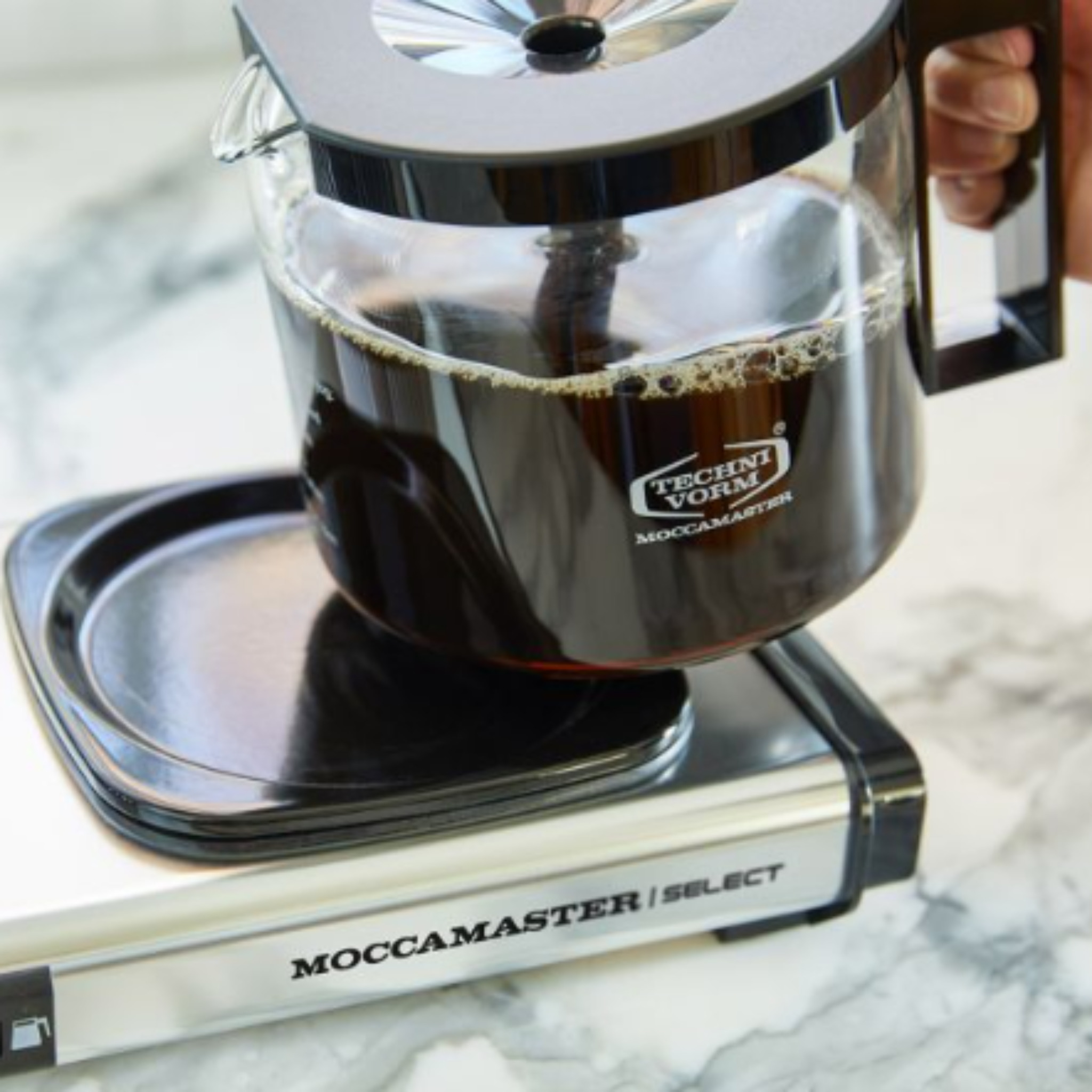 Moccamaster Glaskanne 1,25L Filterkaffeekanne 89830 mit Deckel