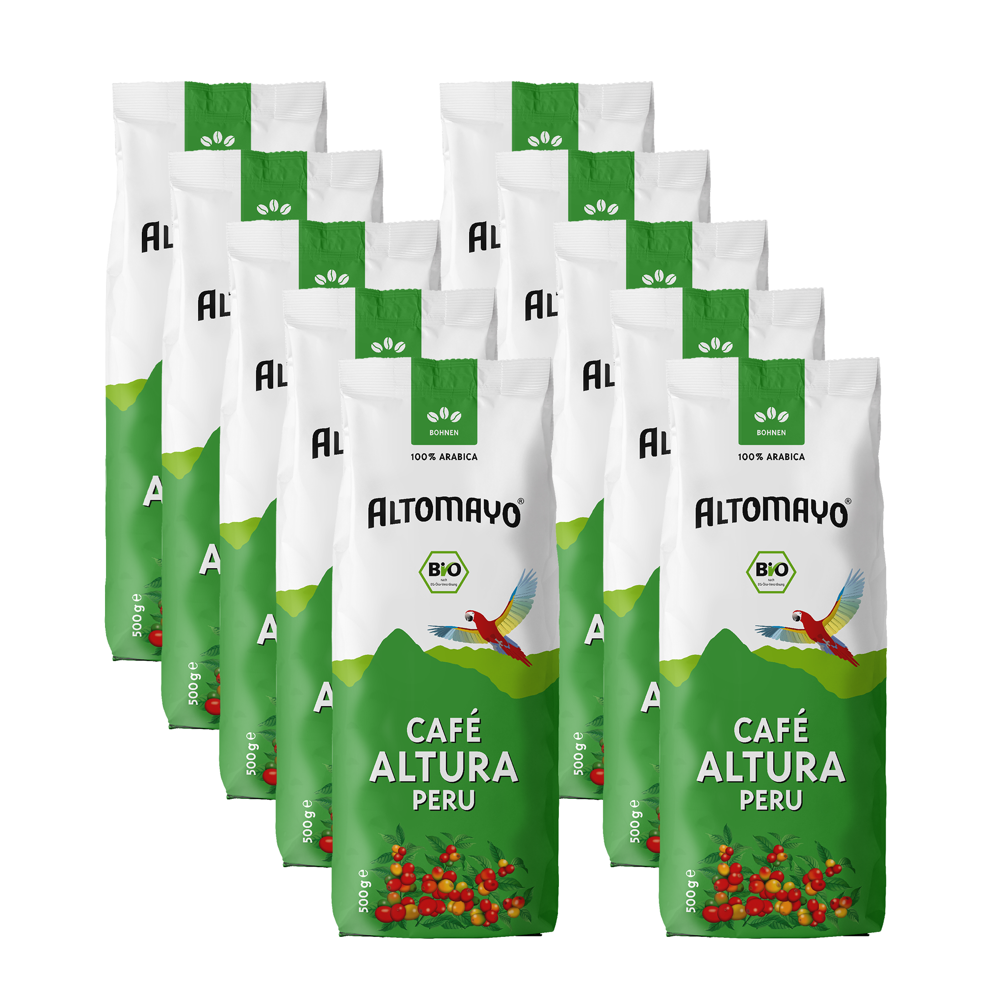 Altomayo Bio-Kaffee Café Altura Bohnen 10 x 500 g mild