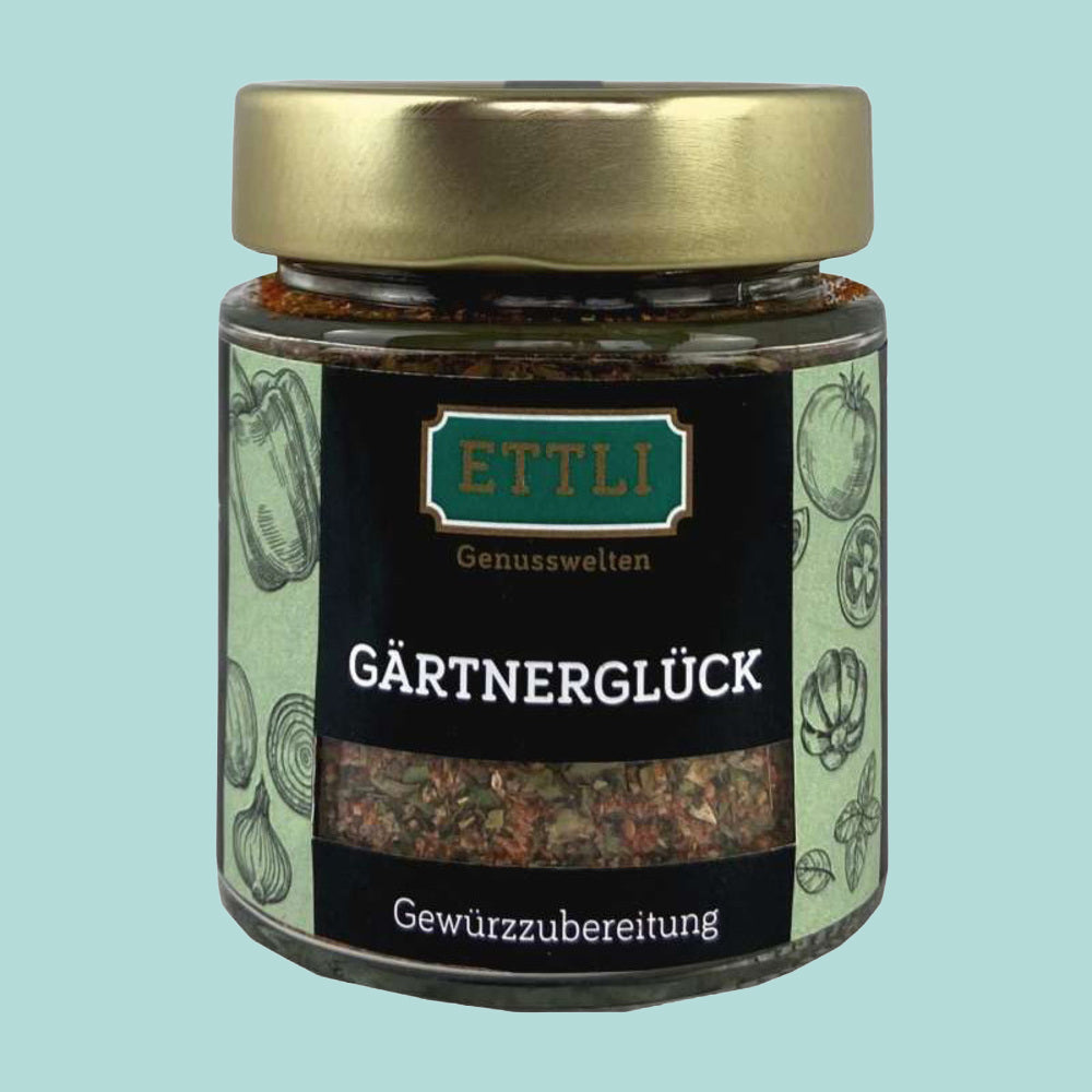 ETTLI Gewürzmischungen Gärtnerglück Gewürz 60 g Kräuter Schraubglas