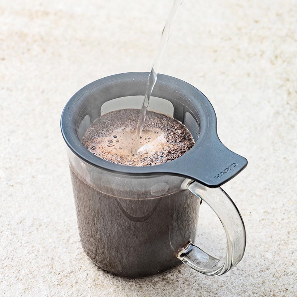 Hario Glastasse mit Kaffeefilter One Cup Filterkaffee