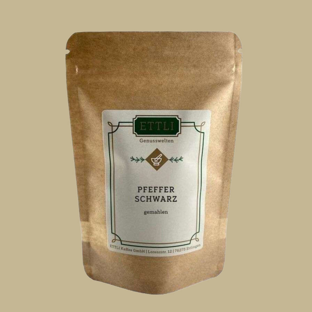 ETTLI Pfeffer schwarz gemahlen Gewürz 60 g kräftig