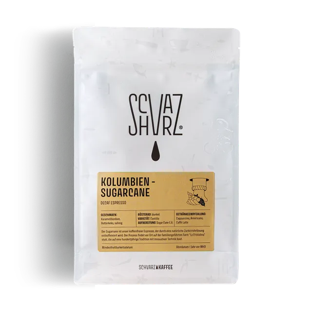 Schvarz Espresso Kolumbien Decaf Espresso Ganze Bohne 350g dunkel