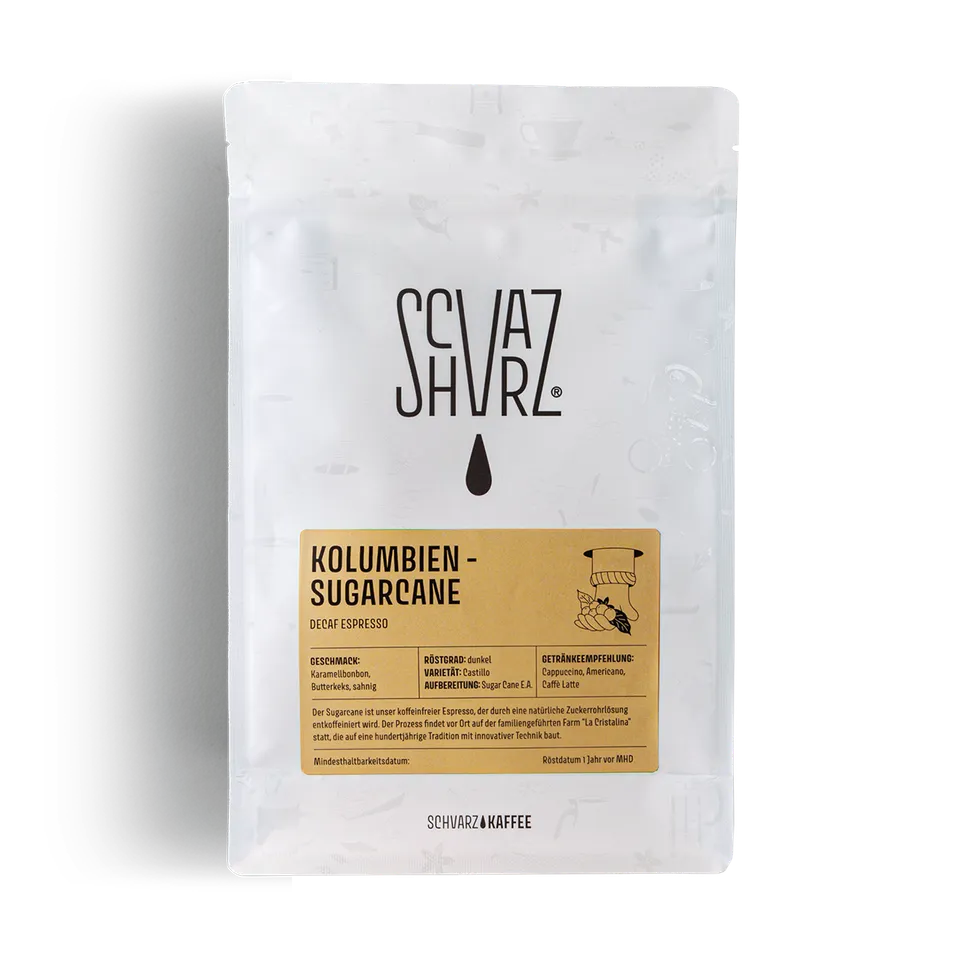 Schvarz Espresso Kolumbien Decaf Espresso Ganze Bohne 350g dunkel