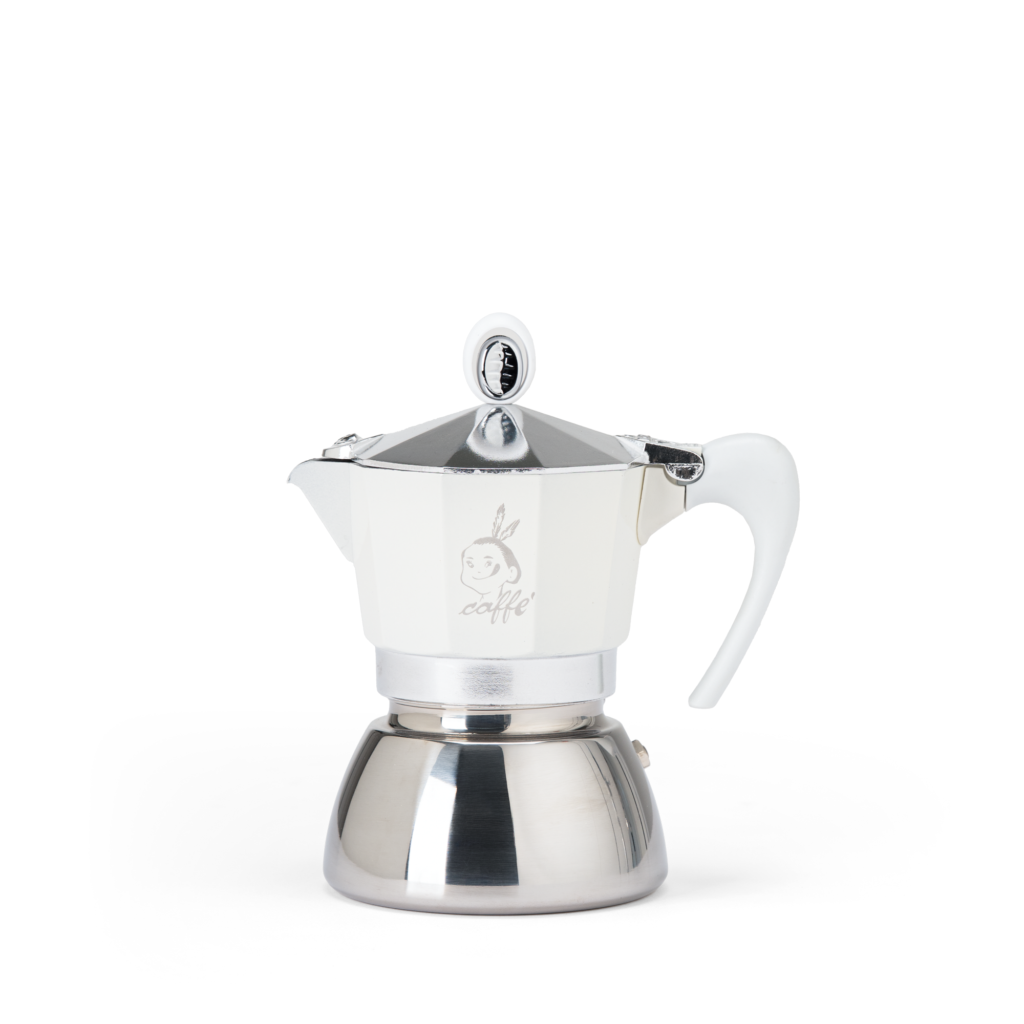 Passalacqua Moka Induktion 3 Tassen weiß Espressokanne
