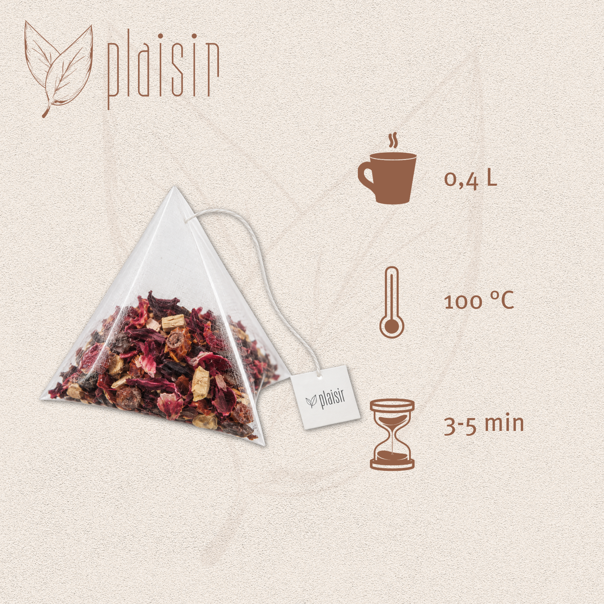 Plaisir Bio Kirsche Schokolade Früchtetee Pyra Pack koffeinfrei