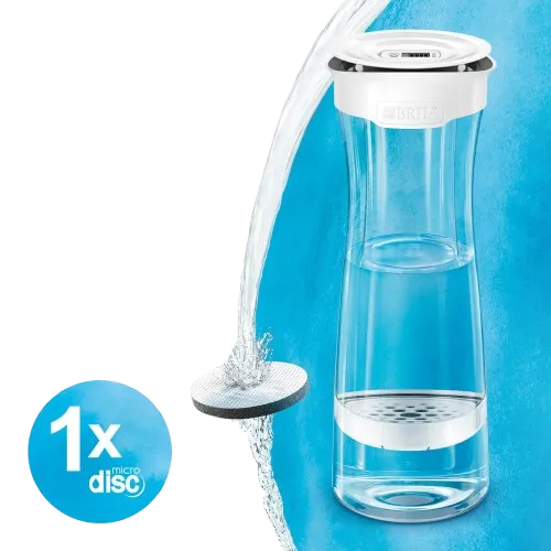 BRITA Wasserkaraffe Tischwasserfilter Soft Grey 1,3 Liter