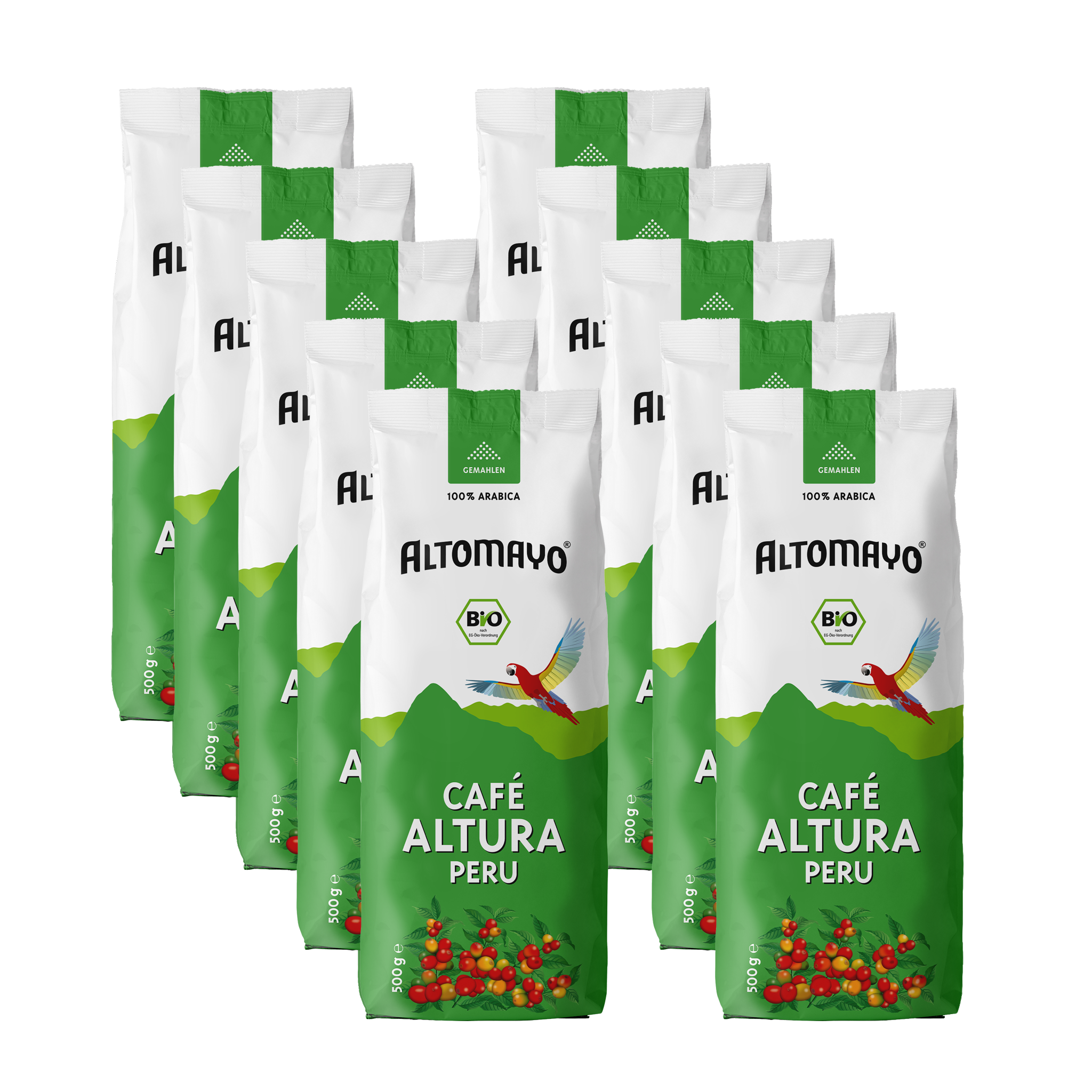 Altomayo Bio-Kaffee Café Altura Peru gemahlen 10 x 500 g