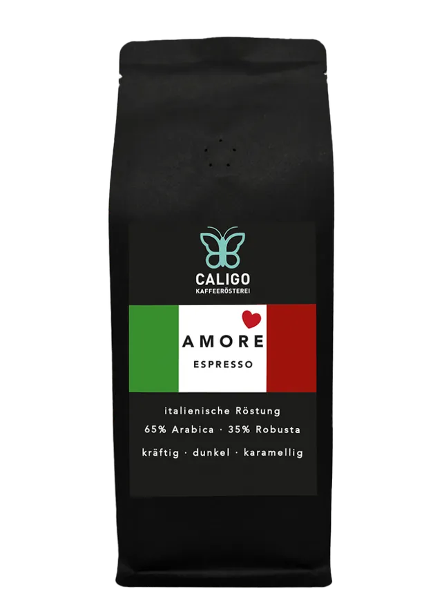Caligo Amore Espresso Kaffee 250g Bohne italienisch kräftig