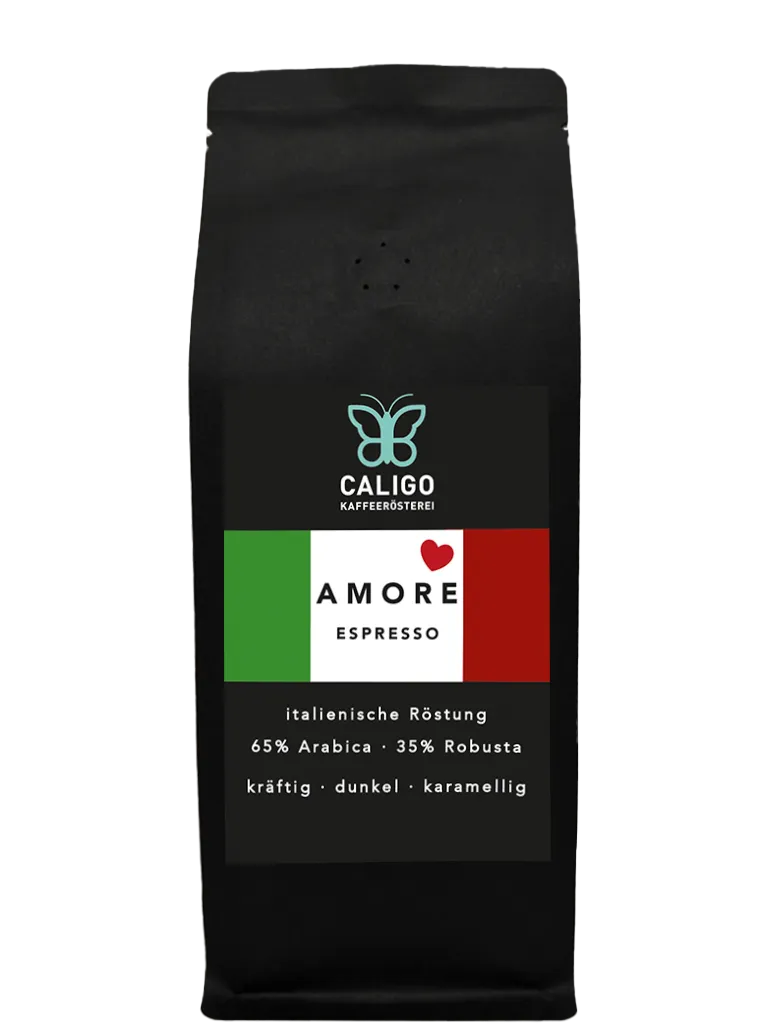 Caligo Amore Espresso Kaffee 250g Bohne italienisch kräftig