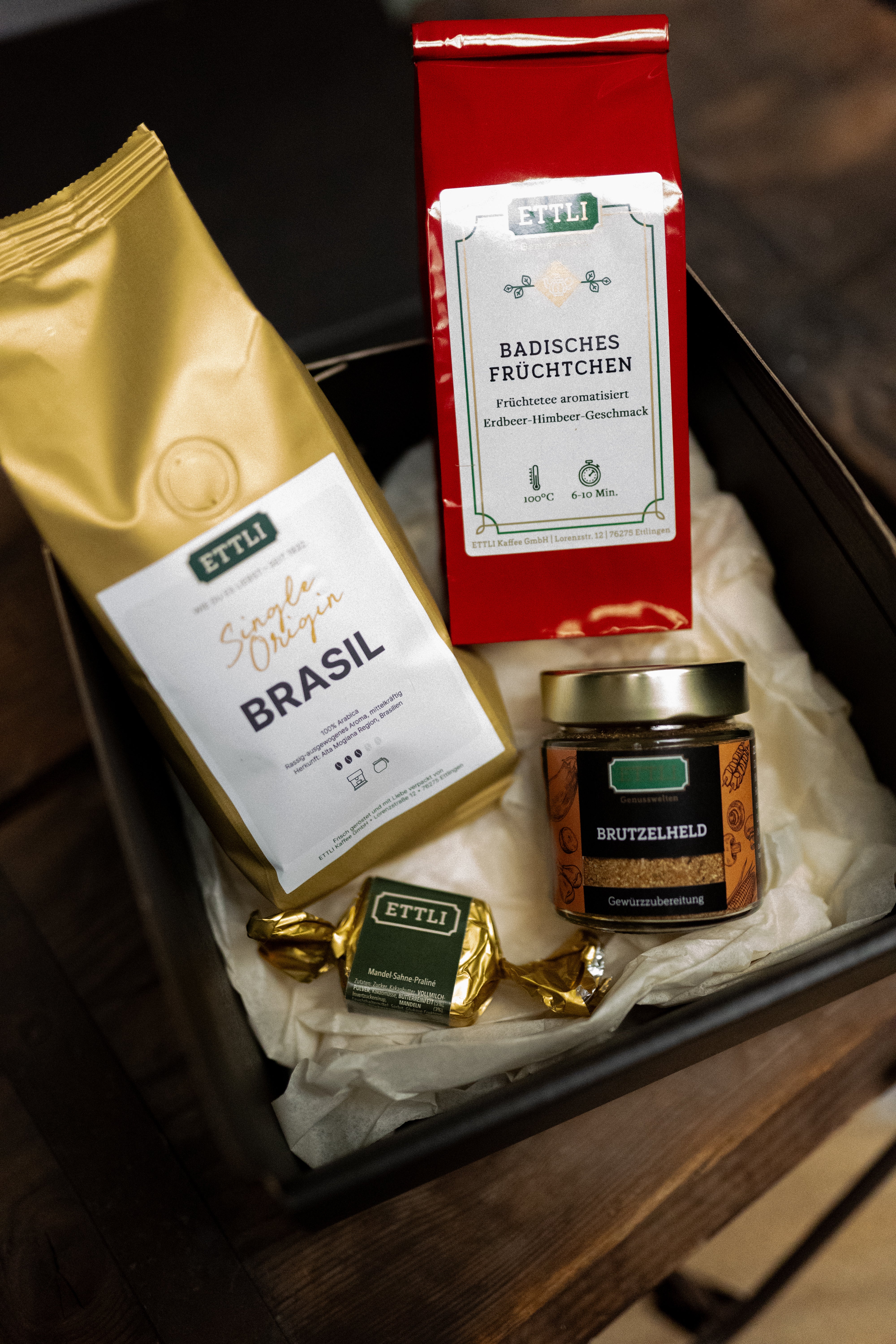 ETTLI Kaffee Kleine Vielfalt Brasil Single Kaffee 250 g ganze Bohnen mild