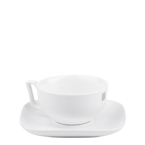 Althaus Teetasse mit Unterteller Porzellan 0,3 L weiß