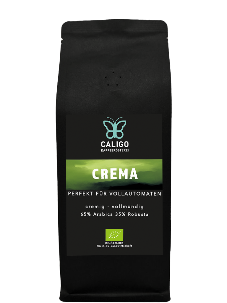 Caligo Crema Bio Kaffee Vollautomat 250g Bohnen Nougat