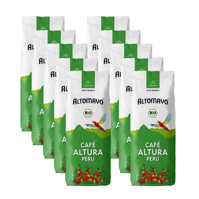 Altomayo Bio-Kaffee Café Altura Peru gemahlen 10 x 500 g