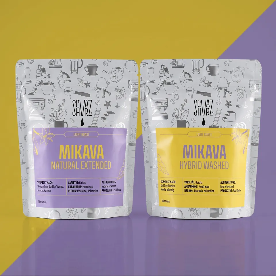Schvarz Filter Kolumbien Mikava Geisha Filterkaffee Ganze Bohne 2x100g
