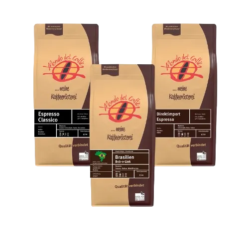 Mondo del Caffè Espresso Probierset ganze Bohnen 3x350 g