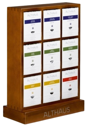 Althaus Pyra Pack Teedisplay Holz 9 Fächer